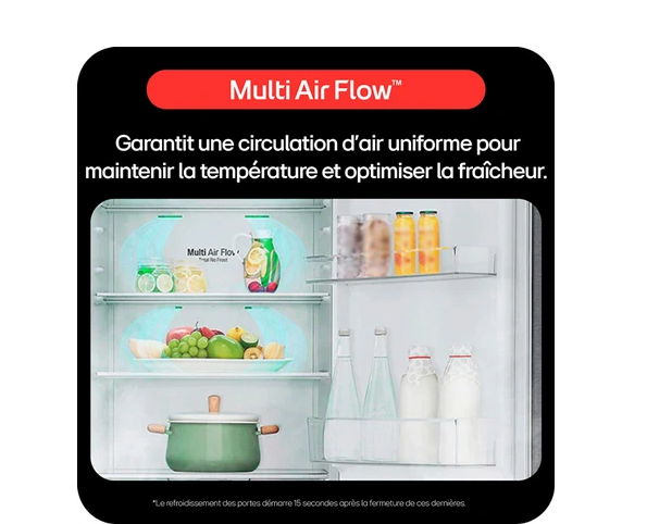 Réfrigérateur congélateur en bas Lg GBV22NCDPY
