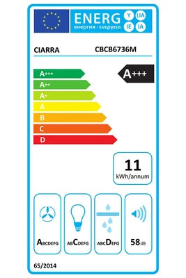 Hotte Aspirante décorative murale Ciarra Inclinée