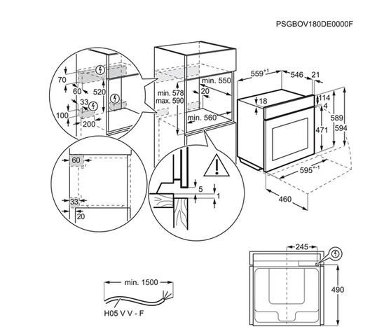Four encastrable Aeg OA5PB50SAB