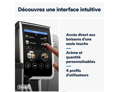 Machine à café à grain Delonghi FEB3895.TB Dinamica plus Titanium