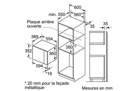 Micro-ondes mono-fonction Neff HLAGD53G0 gris graphite