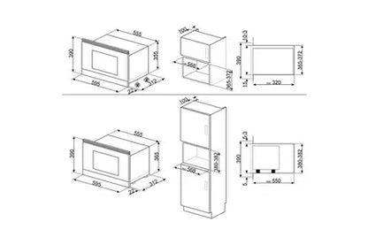 Micro-ondes combiné Smeg MP722PO