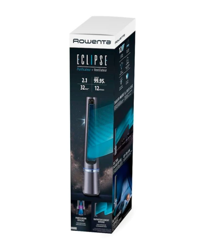 Purificateur Rowenta ECLIPSE 2 EN 1 VENTILATEUR PUISSANT SILENCIEUX 12 VITESSES QU5030F0