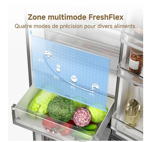 Réfrigérateur congélateur en bas Dreame Mega Pro 409 L