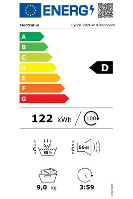 Sèche-linge pompe à chaleur Electrolux EW7HI292GW