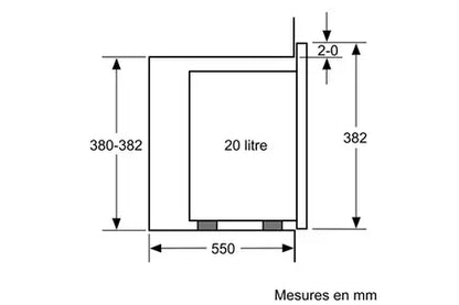 Micro-ondes mono-fonction Bosch bfl423mb1f accentline