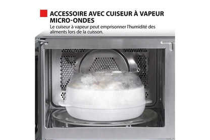 Micro-ondes combiné Toshiba Micro-ondes combiné pose libre - 900W+Grill 1000 W+Convection 2100W - Friteuse - Air Fry Combo 7-en-1 - 26L - Gris morandi