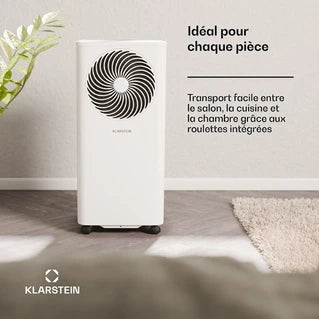 Climatiseur mobile KLARSTEIN Aero Ring 9K Climatiseur mobile smart 9000 BTU pour max. 31 m² avec commande vocale Blanc