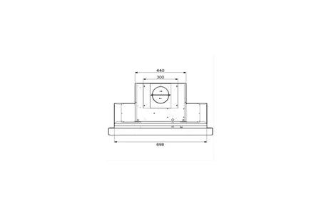 Hotte aspirante décorative murale Roblin décorative inclinée inox verre largeur 80cm