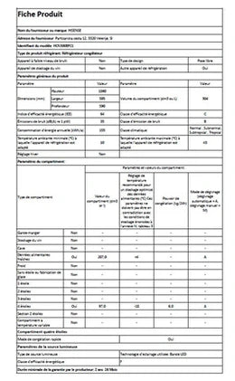 Réfrigérateur congélateur en bas Hisense HCN300BFC1 Noir