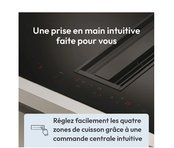 Plaque de cuisson avec hotte intégrée Candy CIH614CF