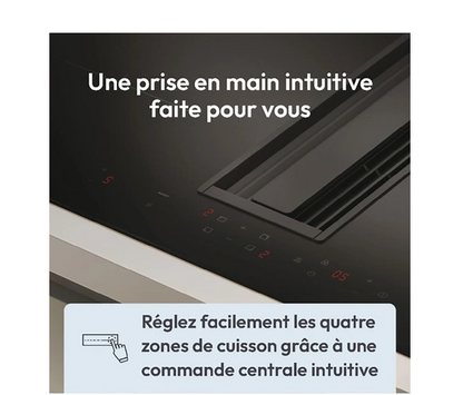 Plaque de cuisson avec hotte intégrée Candy CIH614CF
