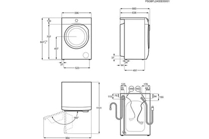 Lave-linge hublot Aeg LFR73H169Q AUTODOSE / CAREDRUM
