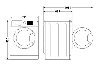Lave-linge hublot Whirlpool FFBD11489BVFR Blanc