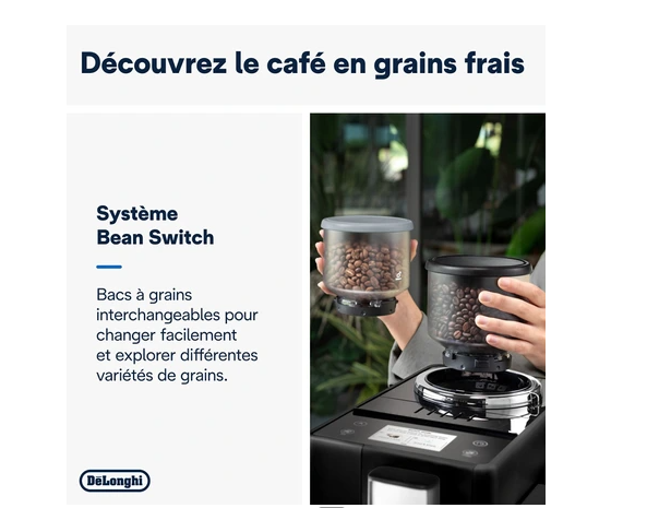 Machine à café à grain Delonghi FEB4455.B RIVELIA Noir