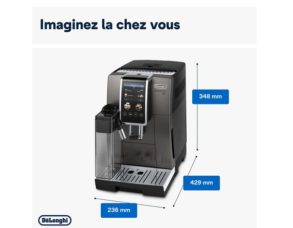 Machine à café à grain Delonghi FEB3895.TB Dinamica plus Titanium