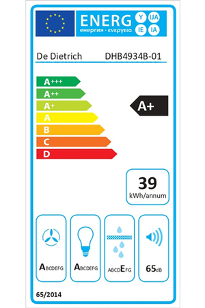 Hotte décorative murale De Dietrich dhb4934b