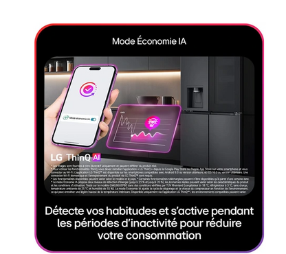 Réfrigérateur congélateur en bas Lg GBBW322CEV Noir