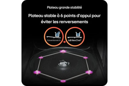 Micro-ondes combiné Lg MJ3965ACS inox