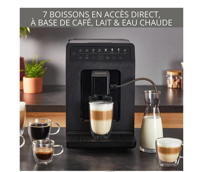 Machine à café à grain Krups EVIDENCE ECO-DESIGN 8 BOISSONS Préréglées EA897B10