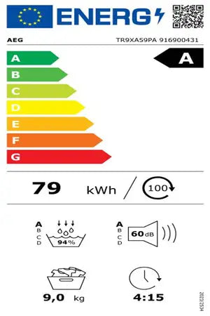 Sèche-linge pompe à chaleur Aeg TR9XA59PA
