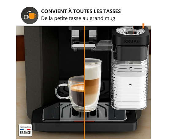 Machine à café à grain Krups Sensation Lait EA912HF1 Gris anthracite + kit entretien