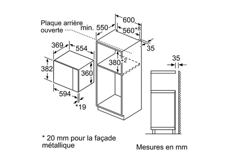 Micro-ondes + Gril Siemens BE555LMB1, iQ500