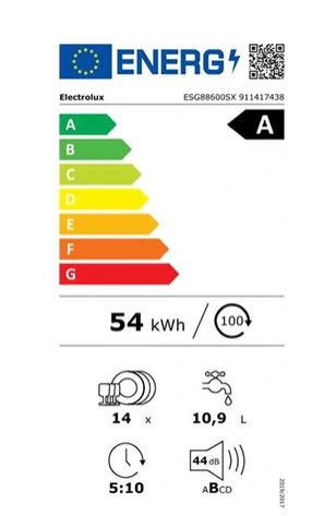 Lave-vaisselle pose libre Electrolux ESG88600SX