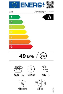 Lave-linge hublot Aeg LFR73H169Q AUTODOSE / CAREDRUM