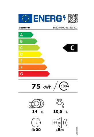 Lave-vaisselle encastrable Electrolux EES28400L - ENCASTRABLE 60 CM