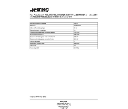 Four encastrable Smeg SFP6101TB3