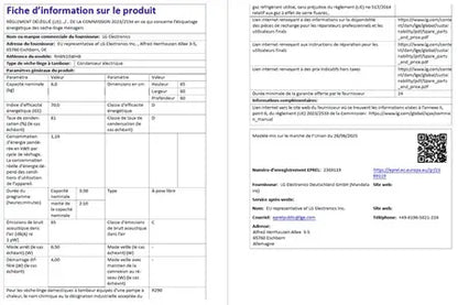 Sèche-linge pompe à chaleur Lg RH8N15WHB