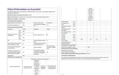 Congélateur top Candy CNUQ2L58EWH