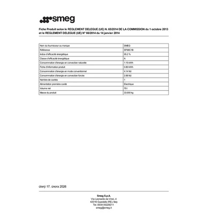 Four encastrable Smeg SF68C1B Blanc