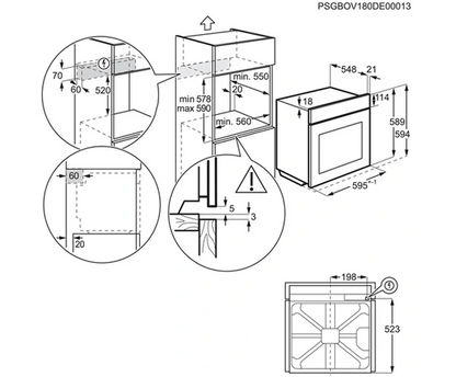 Four encastrable Electrolux EOD6P56WH