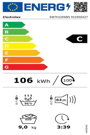 Sèche-linge à condensation Electrolux EW7HI395BN
