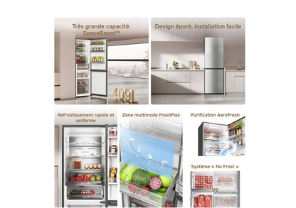 Réfrigérateur congélateur en bas Dreame Mega Pro 409 L