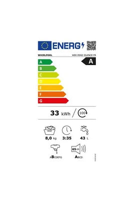 Lave-linge hublot Whirlpool W8X89AD SILENCE FR AUTODOSE