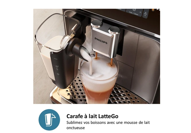 Machine à café à grain Philips EP3343/90 Serie 3300 LatteGo