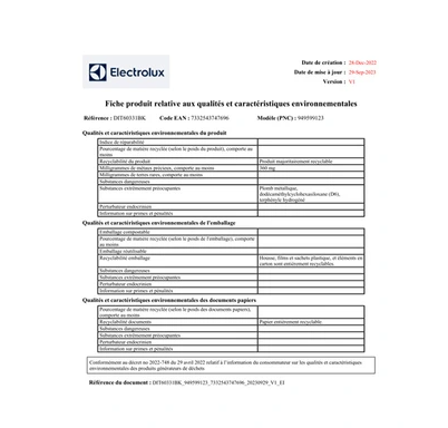 Plaque induction Electrolux DIT60331BK