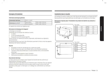 Micro-ondes mono-fonction Samsung NQ5B4513GBB