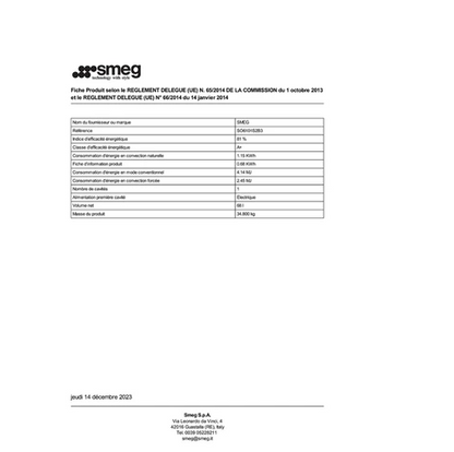 Four encastrable Smeg SO6101S2B3